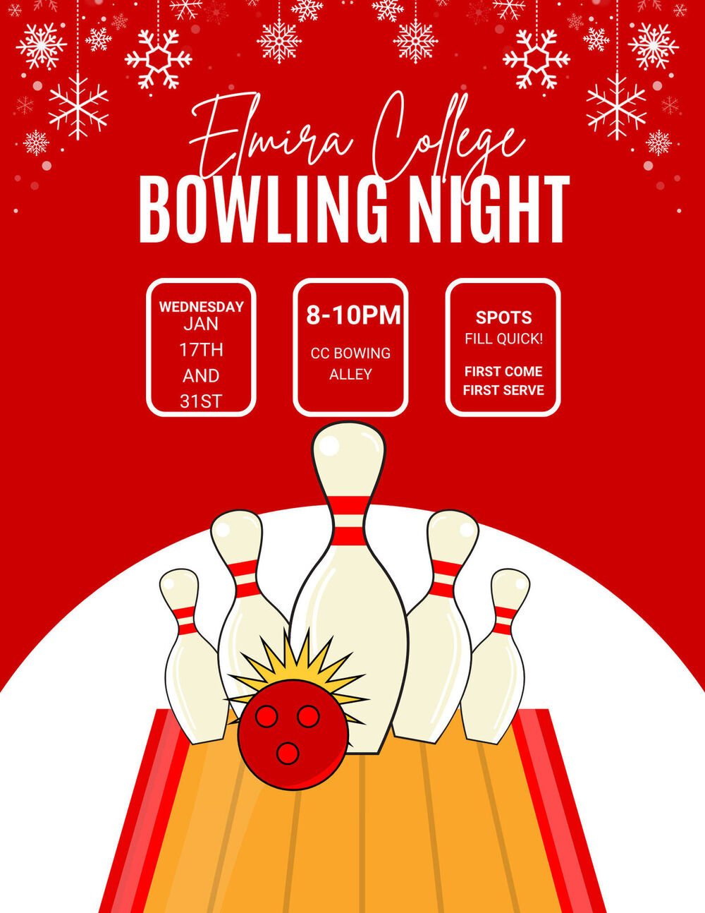 elmira-college-bowling-night