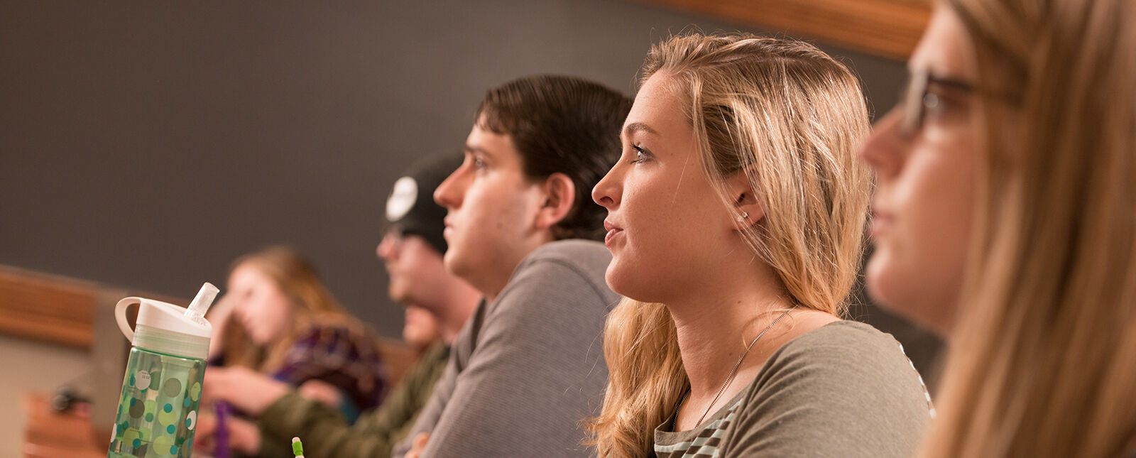 Students listen in class